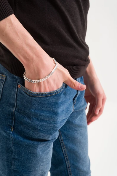 ANDA 925 Ayar Gümüş El Yapımı Gurmet Bileklik 6.60 Mm - 2