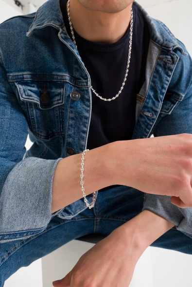 ANDA 925 Ayar Gümüş Unisex Gemici Bileklik 4.6 Mm - 2