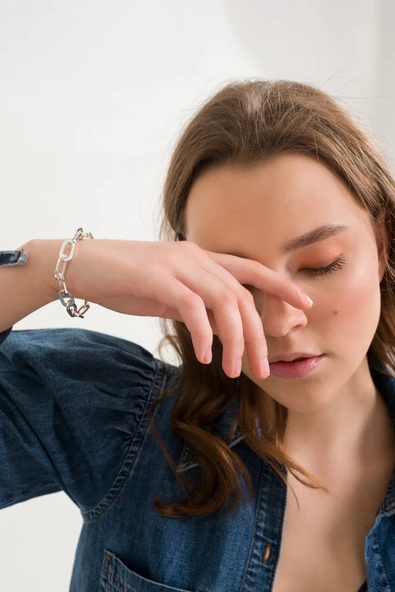 ANDA 925 Ayar Gümüş Italyan Gemici Kilitli Bileklik-içi Boş Ataç Bileklik - Resim 2