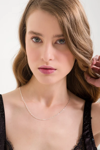 ANDA 925 Ayar Gümüş Singapur Zincir-singapur Kolye 2 Mm 45 Cm ürün görseli