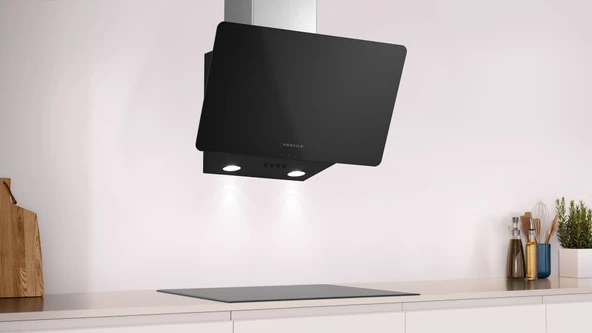 Profilo DVK6J361 Siyah Cam Duvar Tipi Davlumbaz - Resim 4