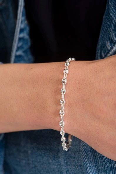 ANDA 925 Ayar Gümüş Unisex Gemici Bileklik 4.6 Mm - 3