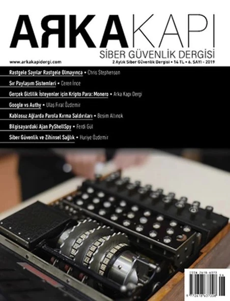 Arka Kapı Dergi 6.Sayı 2019 ürün görseli