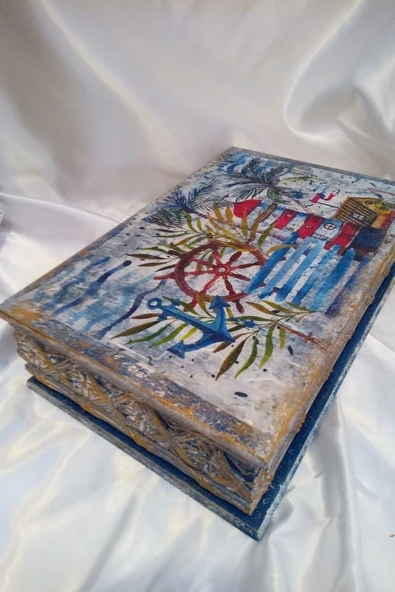 Sevgili Hediye Kutusu Sevgililer Günü Ahşap El İşi Hand Made Mücevher Kutusu Orta Boy 01 - Resim 5