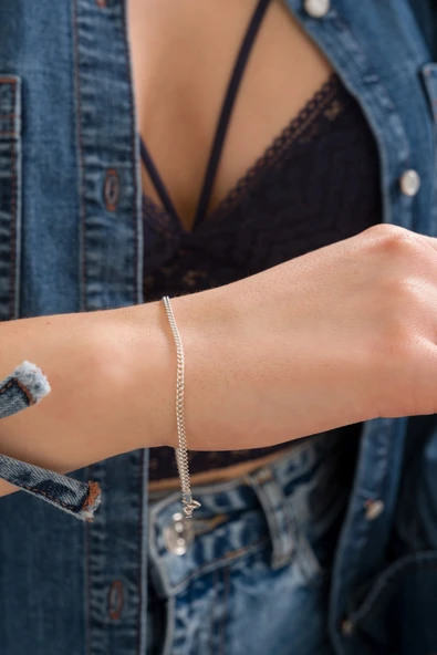 ANDA 925 Ayar Gümüş Unisex Gurmet Bileklik 2.2 Mm - Resim 3