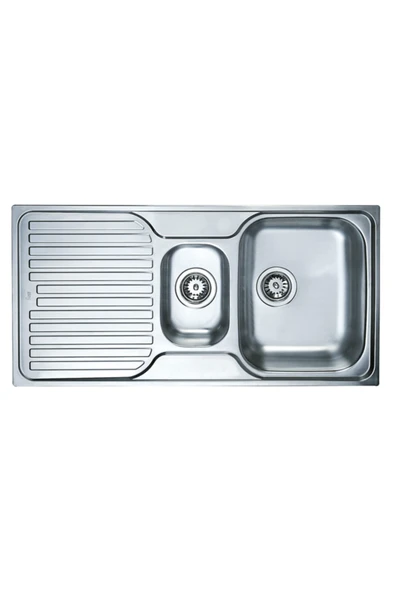 Teka - PRINCESS 60 B - Ankastre Sol Damlalıklı Eviye - Paslanmaz Çelik - 100 cm - 40109146