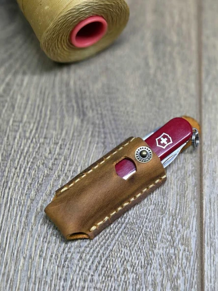 TAMSET Victorinox 58mm Çakılar İçin Deri Kılıf Camel - 2