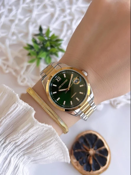 Lee Cooper Çelik Kordonlu 3 Atm Suya Dayanıklı Kadın Kol Saati VS.BLKT.0554 - Resim 2