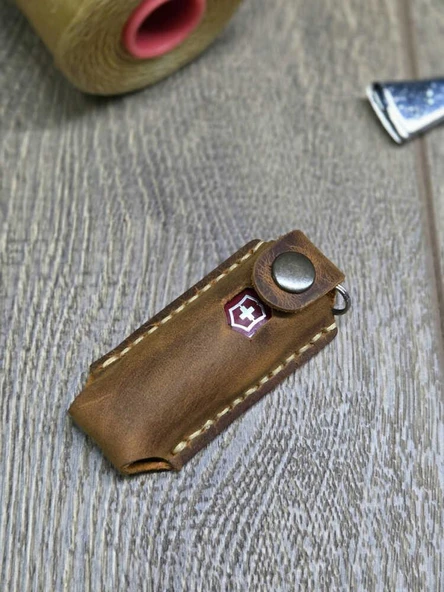 TAMSET Victorinox 58mm Çakılar İçin Deri Kılıf Camel