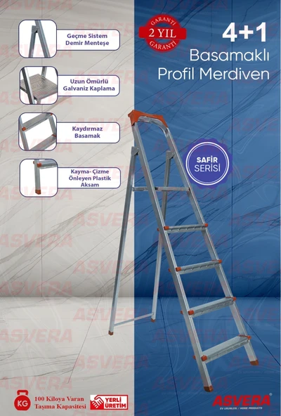 ASVERA 4+1 BASAMAKLI PROFİL MERDİVEN - 1