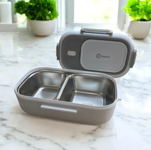 Fixpoint Paslanmaz Çelik Yemek Saklama ve Taşıma Kabı Beyaz 550 ml P-1391 - 3