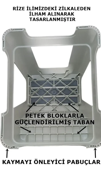 Çelik Ayna Zilkale Büyük Boy Çift Katlı Basamak Çok Amaçlı Dayanıklı Tabure Beyaz+ Pembe-254 - Resim 5