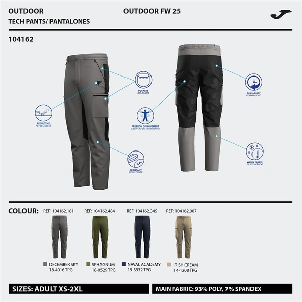 Joma Uzun Pantolon Erkek Explorer Gri 104162.181 - Resim 3