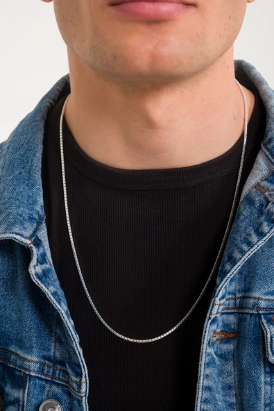 ANDA 925 Ayar Gümüş Unisex Küp Zincir Kolye 1.8 Mm - 2