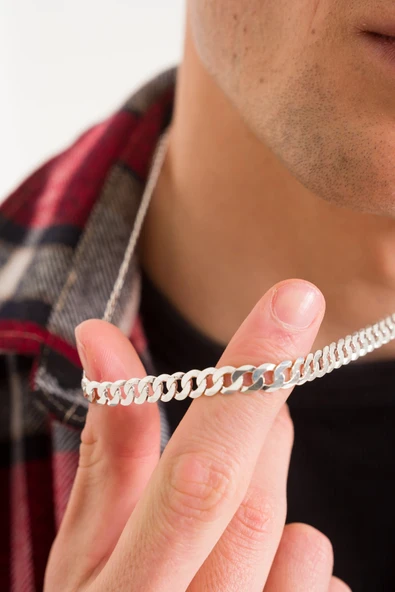 ANDA 925 Ayar Gümüş Orijinal Italyan Gurmet Kolye 5.9 Mm 60 Cm - Resim 4