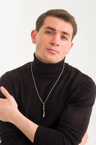 ANDA 925 Ayar Gümüş Oksitli Zincirli Çift Yönlü Zülfikar Kolye Hz. Ali - 3