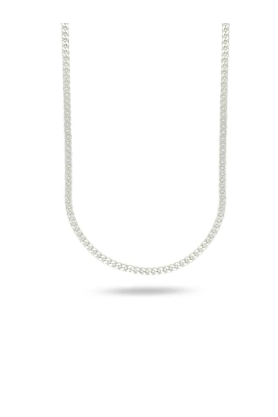 Enesstore 925 Ayar Gurmet Gümüş Erkek Kolye Zincir 3.5 mm 60 cm - 1