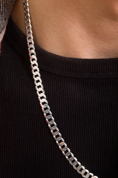 ANDA 925 Ayar Gümüş Orijinal Italyan Gurmet Kolye 5.9 Mm 60 Cm - Resim 3