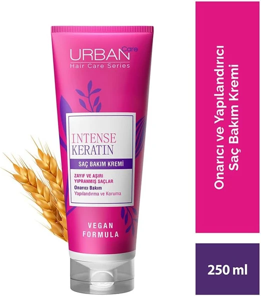 Urban Care Intense Keratin Aşırı Yıpranmış Saçlara Özel Saç Bakım Kremi 250 ml