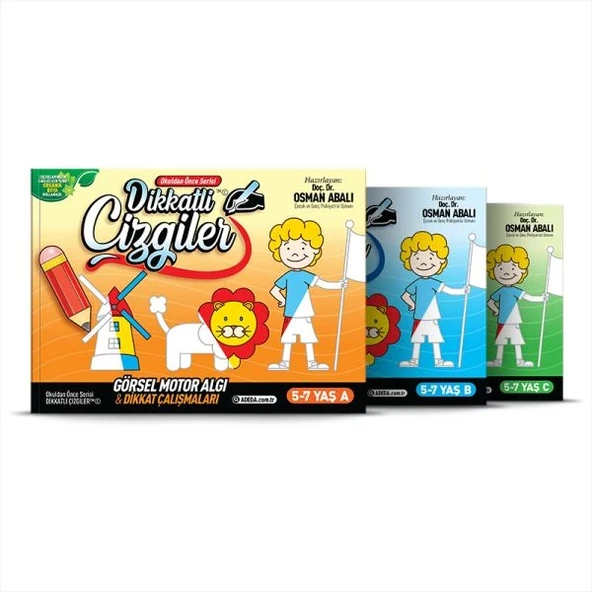 Dikkatli Çizgiler - 5-7 Yaş - (3 Kitap SET) ürün görseli