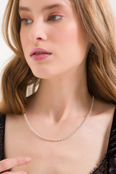 ANDA 925 Ayar Gümüş Unisex Doc Zincir Kolye 4.00 Mm - Resim 4