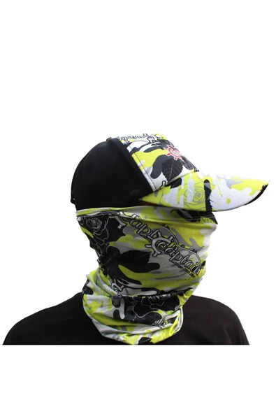 Fisherman Style Camo Green SET Cap+Eldiven+Kolluk+Buff - 2