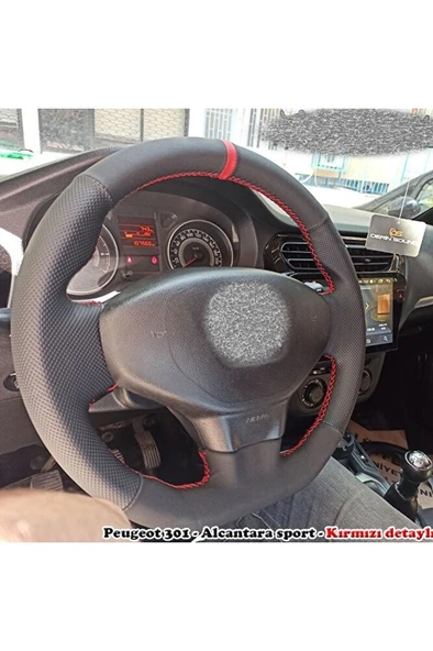Peugeot 301 Araca Özel Direksiyon Kılıfı (nubuk Noktalı) ürün görseli