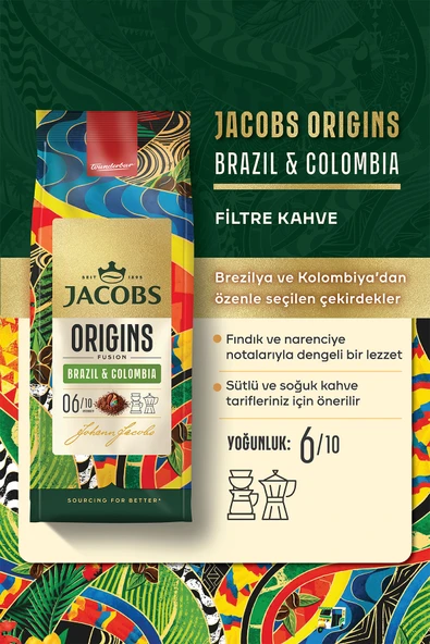 Jacobs Origins Brazil & Colombia Filtre Kahve 200gr - Resim 2