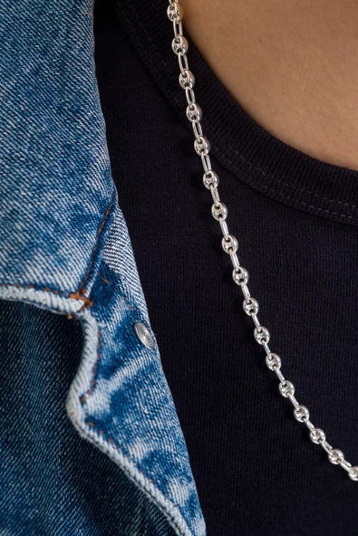 ANDA 925 Ayar Gümüş Unisex Gemici Kolye 4.6 Mm ürün görseli