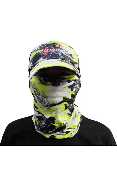 Fisherman Style Camo Green SET Cap+Eldiven+Kolluk+Buff - 3