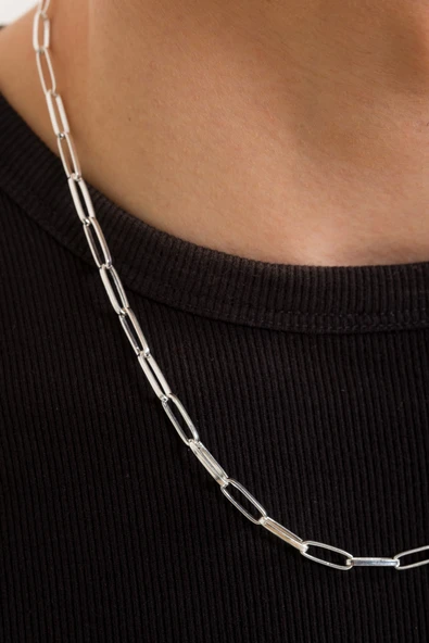 ANDA 925 Ayar Gümüş Unisex Ataç Kolye - Resim 2