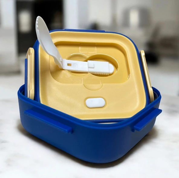 Fixpoint Paslanmaz Çelik Yemek Saklama ve Taşıma Kabı Lacivert 550 ml P-1391 - 3