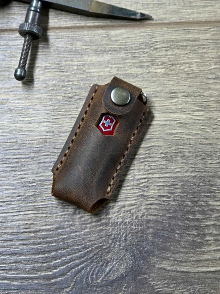 TAMSET Victorinox 58mm Çakılar İçin Deri Kılıf Koyu Kahve - 2