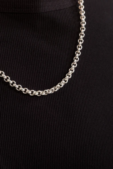 ANDA 925 Ayar Gümüş Unisex Doc Zincir Kolye 5 Mm ürün görseli