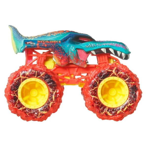 Hot Wheels Monster Trucks 1:64 Arabalar SHARKS vs DINOS MEGA WREX FYJ44-JCD87 - Resim 4