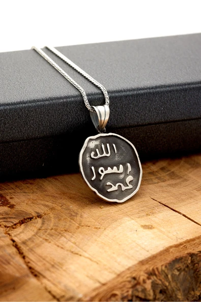 ANDA 925 Ayar Gümüş Unisex Mührü Şerif Kolye