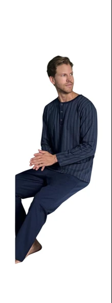 Pijadore Erkek %100 Pamuk Süprem Mevsimlik Uzun Kollu Pijama Takımı 1949 - 3