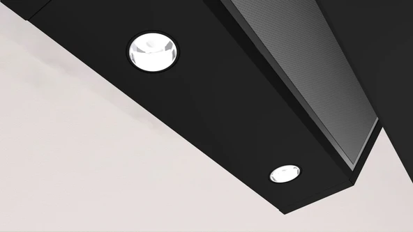 Profilo DVK6J669 Siyah Cam Yüzey Duvar Tipi Davlumbaz - Resim 2