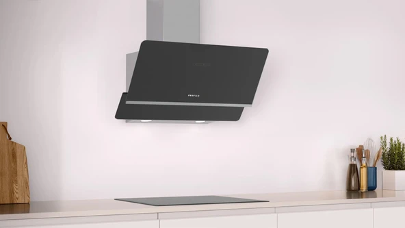 Profilo DVK8J661 Siyah Cam Yüzey 80 Cm Duvar Tipi Davlumbaz - Resim 4