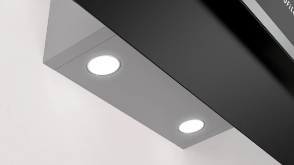 Profilo DVK8J661 Siyah Cam Yüzey 80 Cm Duvar Tipi Davlumbaz - Resim 2