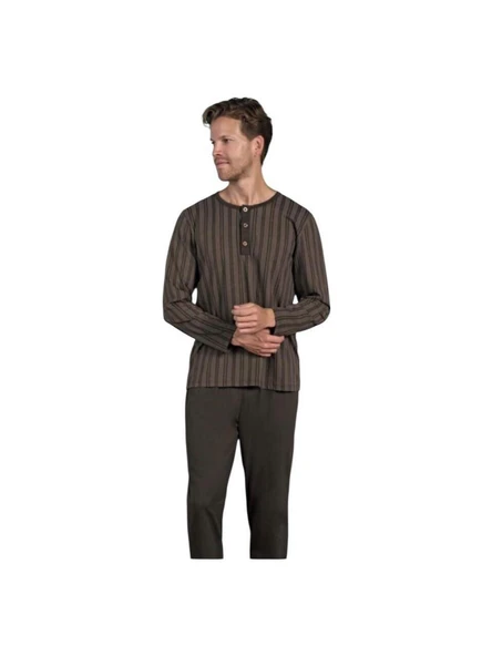 Pijadore Erkek %100 Pamuk Süprem Mevsimlik Uzun Kollu Pijama Takımı 1949