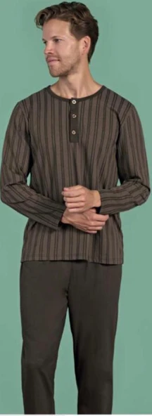 Pijadore Erkek %100 Pamuk Süprem Mevsimlik Uzun Kollu Pijama Takımı 1949 - 2