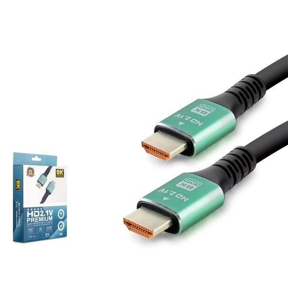 Hadron Hdx2054 Fiber Optic Hdmi Hdtv Kablo Pvc 8K 60Hz 2.1V Od8.0 2M Siyah - 1