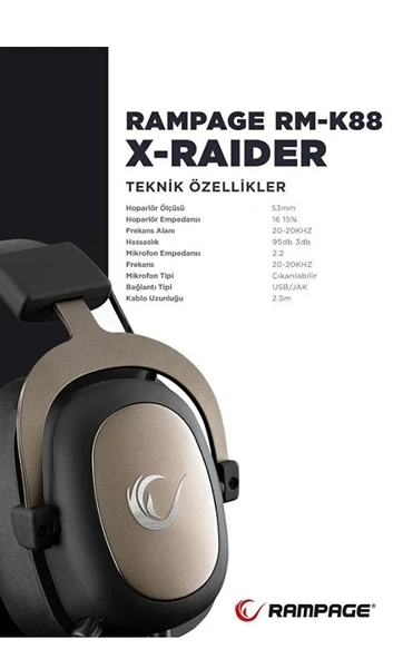 Rampage Rm-k88 X-raider Usb 7.1 Kumandalı Pc Ps4 Mobile Surround Gaming Oyuncu Mikrofonlu Kulaklık - 6