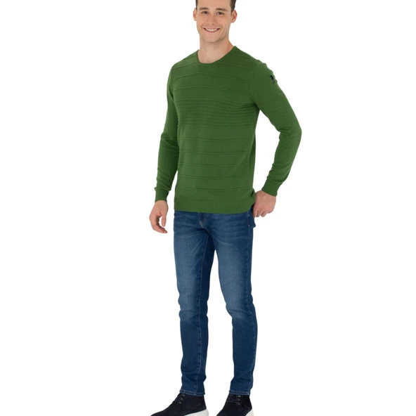 Erkek Bisiklet Yaka Kazak - Resim 8