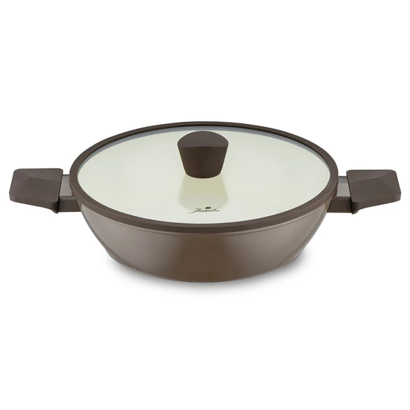 Jumbo Swiss Crystal Brown 7 Parça İndüksiyon Tabanlı Tencere Seti - Resim 6