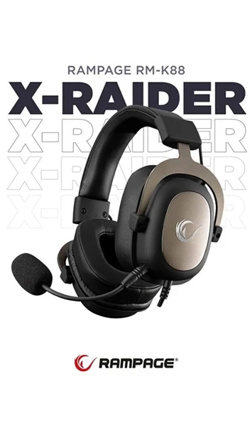 Rampage Rm-k88 X-raider Usb 7.1 Kumandalı Pc Ps4 Mobile Surround Gaming Oyuncu Mikrofonlu Kulaklık
