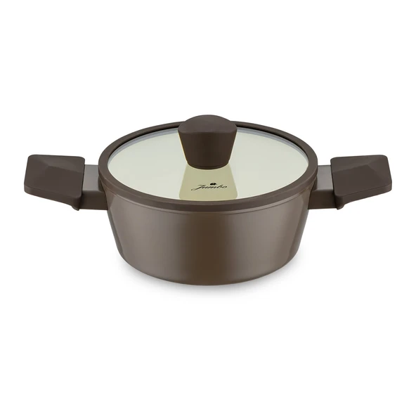 Jumbo Swiss Crystal Brown 7 Parça İndüksiyon Tabanlı Tencere Seti - Resim 2