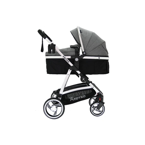 Yoyko City Gri Silver Travel Sistem Bebek Arabası - Resim 3