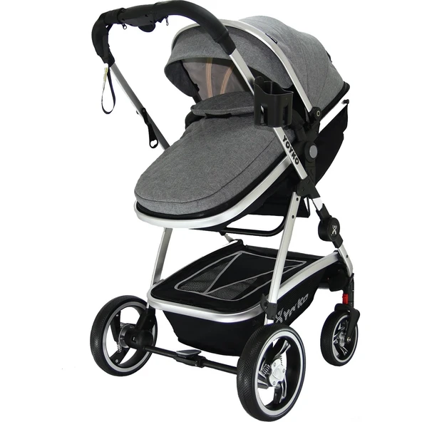 Yoyko City Gri Silver Travel Sistem Bebek Arabası - Resim 4